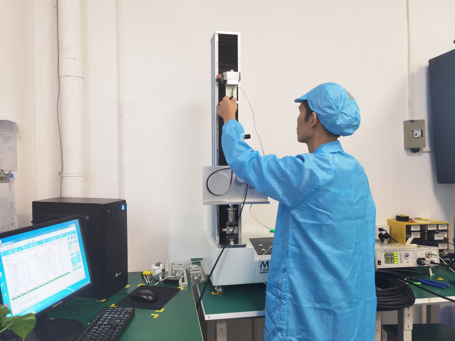 fiber optic cable assembly pull force test gr-326-core rayoptic