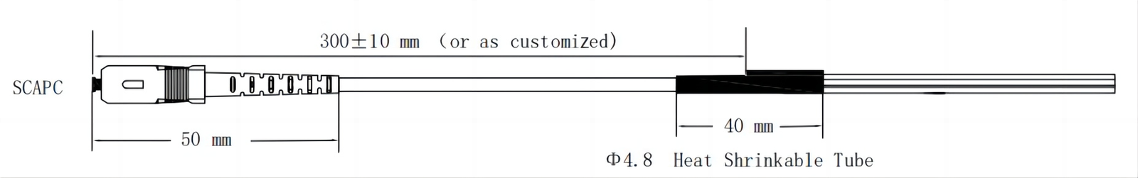 fiber optic drop cable scapc