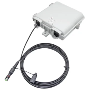 Pre-connectorized Fiber NID with ROC toneable drop cable, OptiTap connector, and SC/APC connector mounted inside.