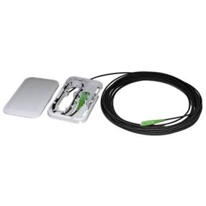 SC/APC wall outlet with pre-terminated drop cable for home or office fiber network