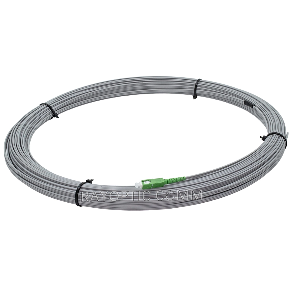 GJYXCH FIG-8 Pre-connectorized Drop Cable SC/APC Gray FTTH Type Rayoptic