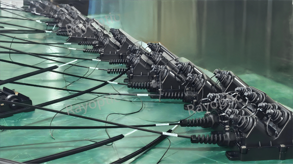 Rayoptic MST fiber terminals in batch production with hardened connectors for outdoor FTTH deployment