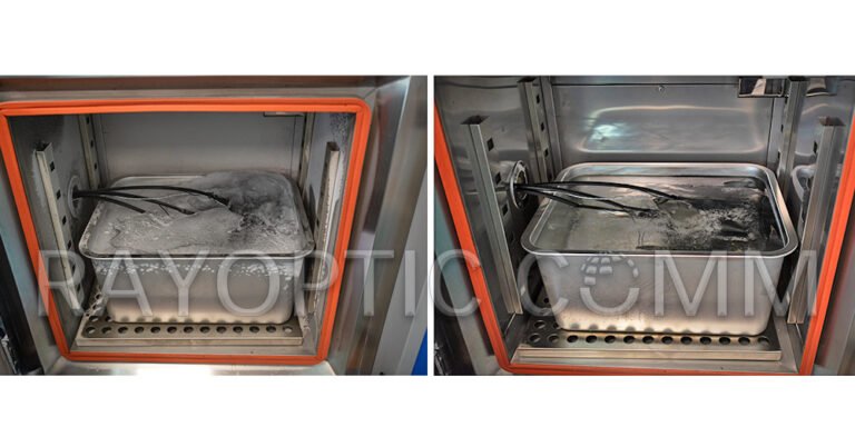 Freeze-thaw test of Fiber MST terminal and hardened flat drop cable