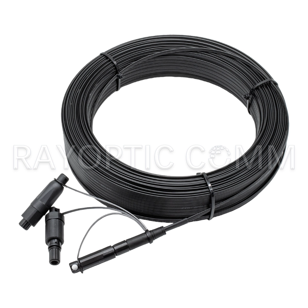Cable drop preconectorizado slim con conector OptiTap y adaptador FastConnect