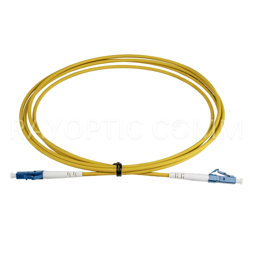 1 fiber LC UPC to LC UPC armored fiber patch cable single mode G657B3 3.0mm yellow LSZH