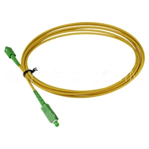 1 fiber SC APC to SC APC armored fiber patch cable single mode G657B3 3.0mm yellow LSZH