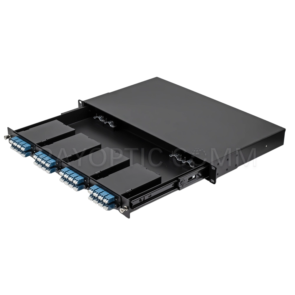 1U 64 Fiber MTP MPO to LC Patch Panel Sliding Type OS2