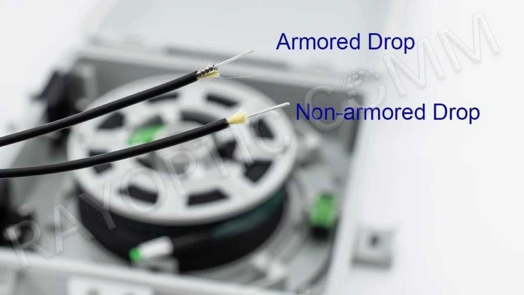 Armored and non-armored drop cable options for Fiber NID