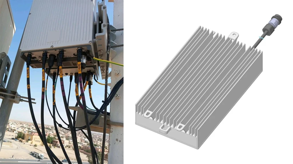Telecom base station DC power connector application